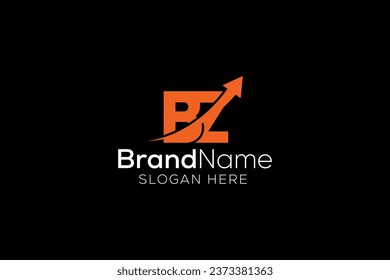Minimal Trendy Letter B Z And Arrow Logo Template