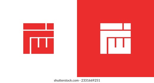 Minimal and Trendy letter i F W Logo Design vector Template