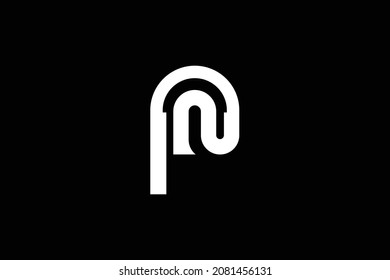 Minimal trendy monogram art logo. Monogram professional elegant awesome artistic PN NP initial based Alphabet icon logo. Initials Business logo.