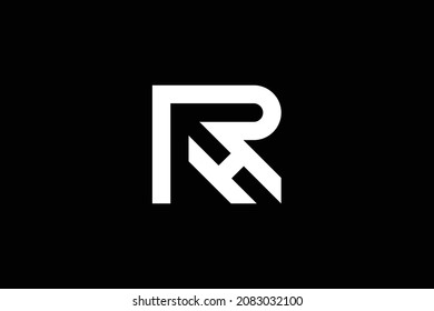 Minimal trendy monogram art logo. Monogram professional elegant awesome artistic RH HR initial based Alphabet icon logo. Initials Business logo.