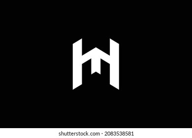 Minimal trendy monogram art logo. Monogram professional elegant awesome artistic WH HW initial based Alphabet icon logo. Initials Business logo.