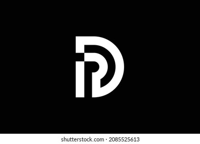 Minimal trendy monogram art logo. Monogram professional elegant awesome artistic DP PD initial based Alphabet icon logo. Initials Business logo.