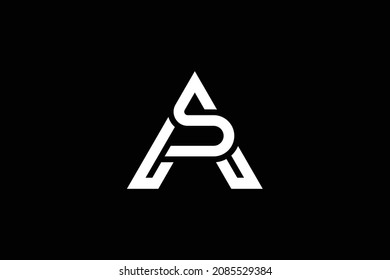 Minimal trendy monogram art logo. Monogram professional elegant awesome artistic AS SA initial based Alphabet icon logo. Initials Business logo.