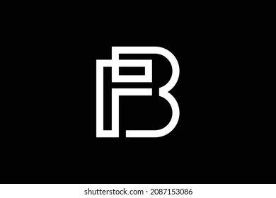 Minimal trendy monogram art logo. Monogram professional elegant awesome artistic BF FB initial based Alphabet icon logo. Initials Business logo.
