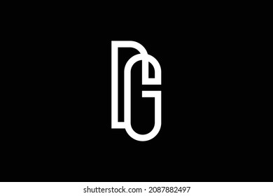 Minimal trendy monogram art logo. Monogram professional elegant awesome artistic DG GD initial based Alphabet icon logo. Initials Business logo.