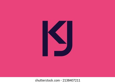 Minimal trendy monogram art logo. Monogram professional elegant awesome artistic KJ JK initial based Alphabet icon logo. Initials Business logo.
