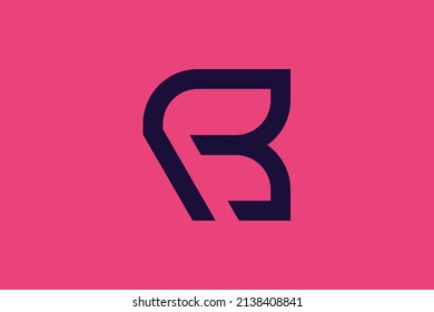 Minimal trendy monogram art logo. Monogram professional elegant awesome artistic RB BR initial based Alphabet icon logo. Initials Business logo.