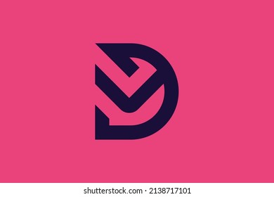 Minimal trendy monogram art logo. Monogram professional elegant awesome artistic DM MD initial based Alphabet icon logo. Initials Business logo.