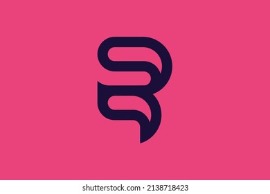 Minimal trendy monogram art logo. Monogram professional elegant awesome artistic BR RB initial based Alphabet icon logo. Initials Business logo.