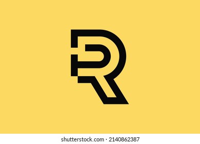 Minimal trendy monogram art logo. Monogram professional elegant awesome artistic RJ JR initial based Alphabet icon logo. Initials Business logo.