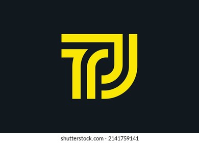 Minimal trendy monogram art logo. Monogram professional elegant awesome artistic TJ JT initial based Alphabet icon logo. Initials Business logo.