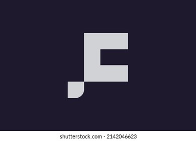 Minimal trendy monogram art logo. Monogram professional elegant awesome artistic JF FJ initial based Alphabet icon logo. Initials Business logo.