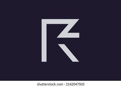 Minimal trendy monogram art logo. Monogram professional elegant awesome artistic ZR RZ initial based Alphabet icon logo. Initials Business logo.
