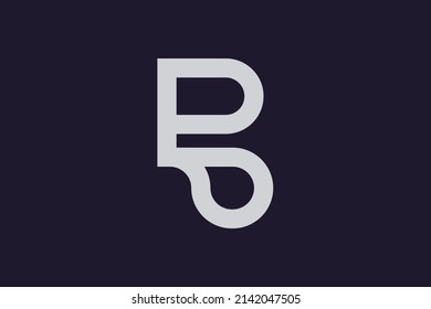 Minimal trendy monogram art logo. Monogram professional elegant awesome artistic BR RB initial based Alphabet icon logo. Initials Business logo.