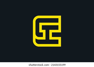 Minimal trendy monogram art logo. Monogram professional elegant awesome artistic EH HE initial based Alphabet icon logo. Initials Business logo.