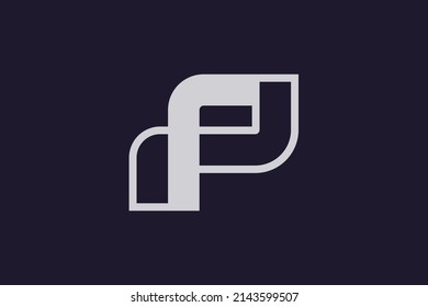 Minimal trendy monogram art logo. Monogram professional elegant awesome artistic NP PN initial based Alphabet icon logo. Initials Business logo.