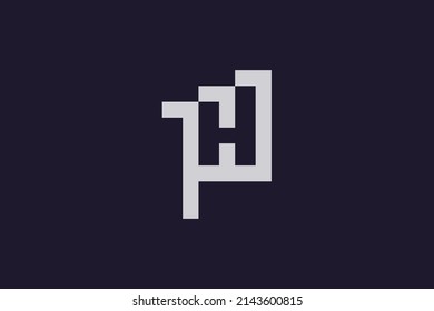 Minimal trendy monogram art logo. Monogram professional elegant awesome artistic HP PH initial based Alphabet icon logo. Initials Business logo.