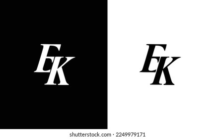 Minimal trendy monogram art logo. Monogram professional elegant awesome artistic EK KE initial based Alphabet icon logo. Initials Business logo.