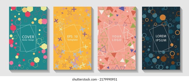 Minimal trendy style social media stories template. Modern vector pattern for funny brochure cover template design.