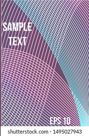 Minimal trendy vector with halftone gradients.  Modern abstract cover from vector abstract lines.  Geometric future template for flyer, poster, brochure and invitation.