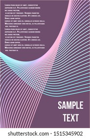 Minimal trendy vector with halftone gradients.  Modern abstract cover from vector abstract lines.  The future template for decorating the background of albums, business brochures, banner, poster.