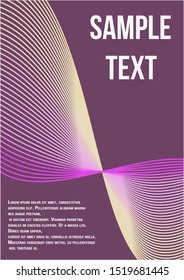 Minimal trendy vector with halftone gradients.  Modern abstract cover from vector abstract lines.  Geometric future template for flyer, poster, brochure and invitation.