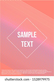 Minimal trendy vector with halftone gradients.  Minimalistic colorful cover. Geometric future template for flyer, poster, brochure and invitation.