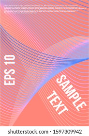 Minimal trendy vector with halftone gradients.  Minimalistic colorful cover. The future template for decorating the background of albums, business brochures, banner, poster.