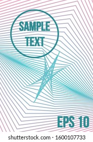 Minimal trendy vector with halftone gradients.  Minimalistic colorful cover. The future template for decorating the background of albums, business brochures, banner, poster.