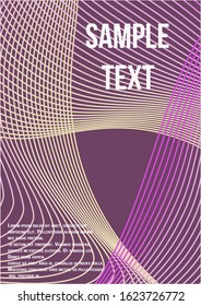 Minimal trendy vector with halftone gradients.  Minimalistic colorful cover. Geometric future template for flyer, poster, brochure and invitation.