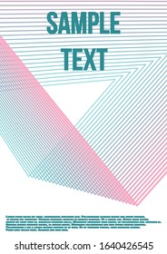 Minimal trendy vector with halftone gradients.  Minimalistic colorful cover. Geometric future template for flyer, poster, brochure and invitation.