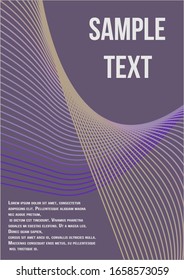 Minimal trendy vector with halftone gradients.  Minimalistic colorful cover. Geometric future template for flyer, poster, brochure and invitation.