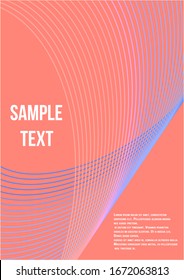Minimal trendy vector with halftone gradients.  Minimalistic colorful cover. Geometric future template for flyer, poster, brochure and invitation.