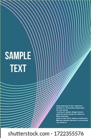 Minimal trendy vector with halftone gradients.  Modern abstract cover from vector abstract lines.  Geometric future template for flyer, poster, brochure and invitation.