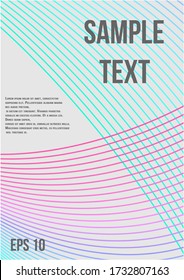 Minimal trendy vector with halftone gradients.  Minimalistic colorful cover. The future template for decorating the background of albums, business brochures, banner, poster.