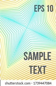 Vector de moda mínima con gradientes de medio tono.  Cubierta abstracta moderna de líneas vectoriales abstractas.  Plantilla de futuro geométrico para volante, afiche, folleto e invitación.