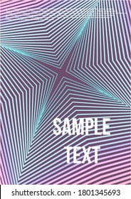 Minimal trendy vector with halftone gradients.  Modern abstract cover from vector abstract lines.  Geometric future template for flyer, poster, brochure and invitation.