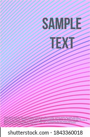 Minimal trendy vector with halftone gradients.  Minimalistic colorful cover. Geometric future template for flyer, poster, brochure and invitation.