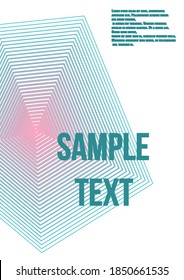 Vector de moda mínima con gradientes de medio tono.  Cobertura coloreada minimalista. Plantilla de futuro geométrico para volante, afiche, folleto e invitación.