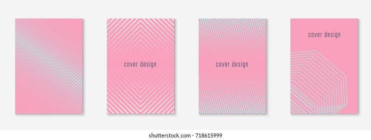  Minimal trendy vector with halftone gradients. Geometric cool cover template for flyer, poster, brochure and invitation. Minimalistic colorful shapes. Abstract illustration.