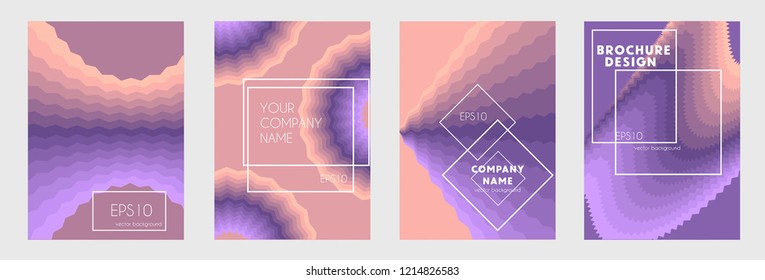 Minimal trendy wave geometric background. Dynamic shapes composition. Eps10 vector