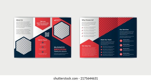 Minimal tri fold brochure for business
