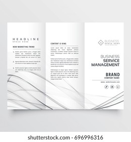 minimal tri fold brochure design template for corporate business style