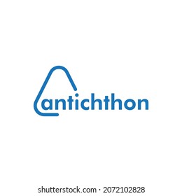 A Minimal triangle text logo design for website and business