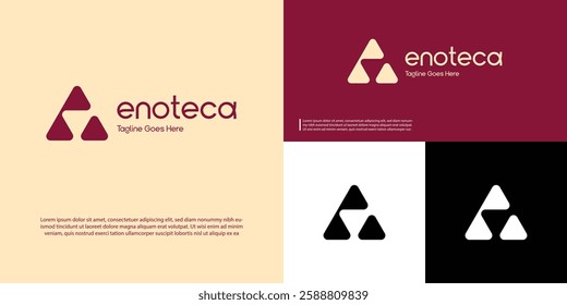 Minimal triangular abstract design logo for your company