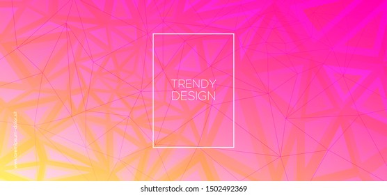 Minimal Triangular Background. Trendy Polygon Layout. Technology Color Presentation. Pink Geometric Shapes. Triangles Background. Yellow Polygon Pattern. Geometric Texture. Modern Polygon Poster.