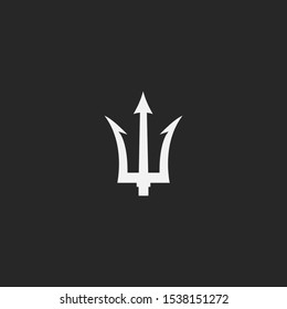 minimal trident logo design template