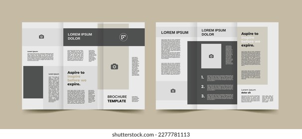 plantilla mínima de diseño de folletos triplicados 
