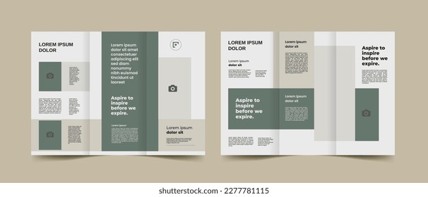 minimal trifold brochure design  template 