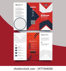 Minimal trifold brochure template concept